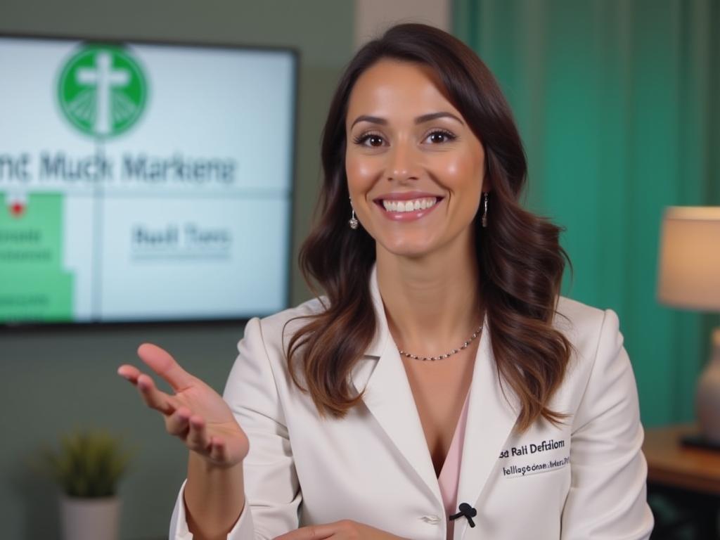 Expert presenting educational content on anti-aging and wellness strategies